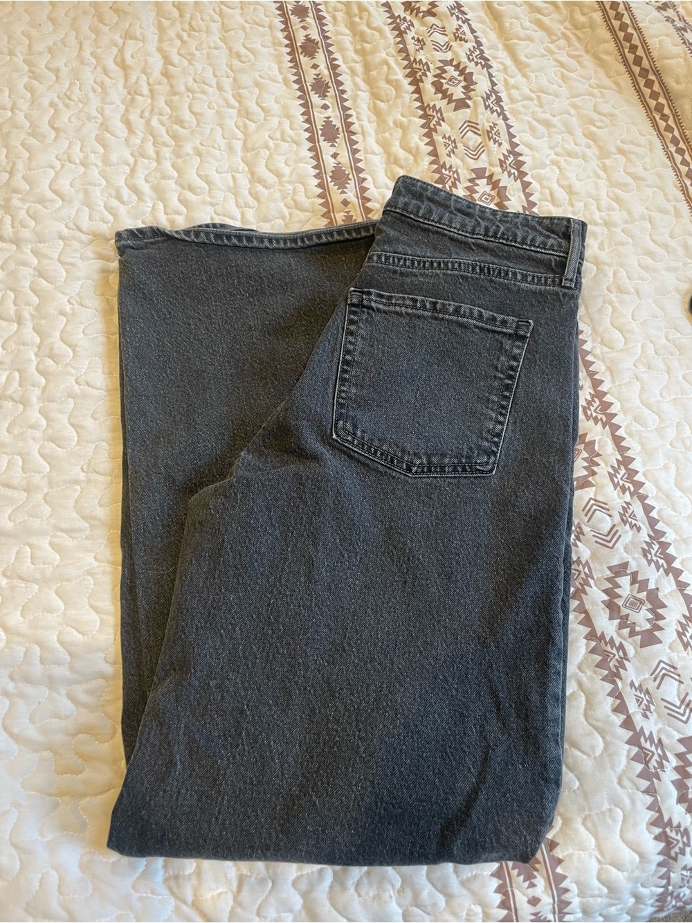 Old Navy LD Navy Extra High-Rise Wide Leg Jeans in Washed Black